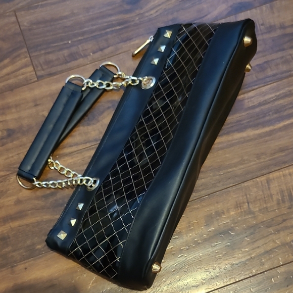 Other - Elegant Black Quilted Handbag Lunchbag